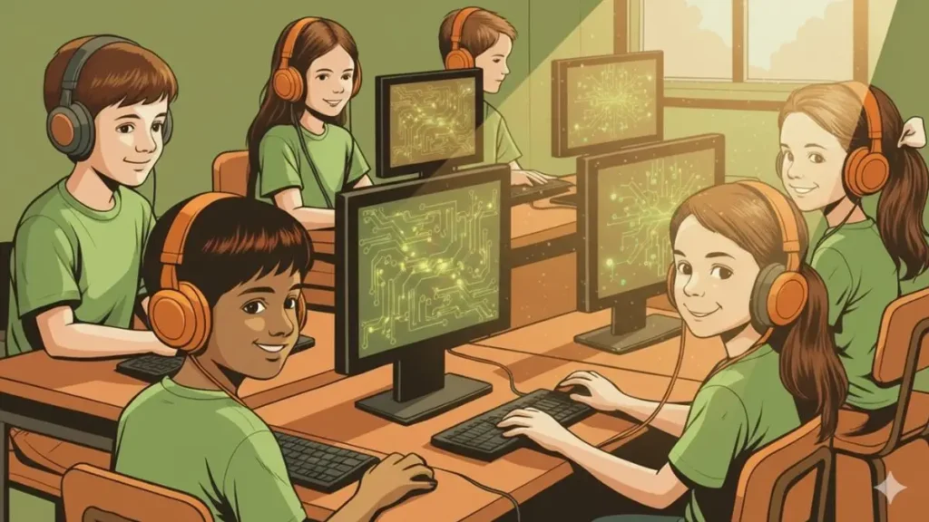 escola com professores que são IA